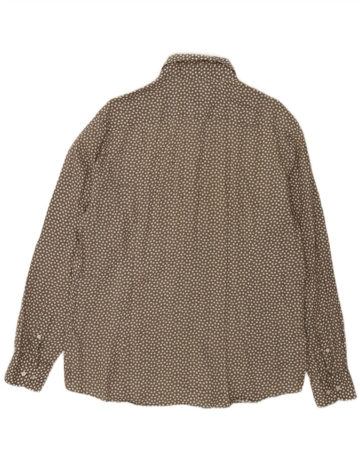 Ανδρικό πουκάμισο Massimo Dutti XL Γκρι Floral Λινό