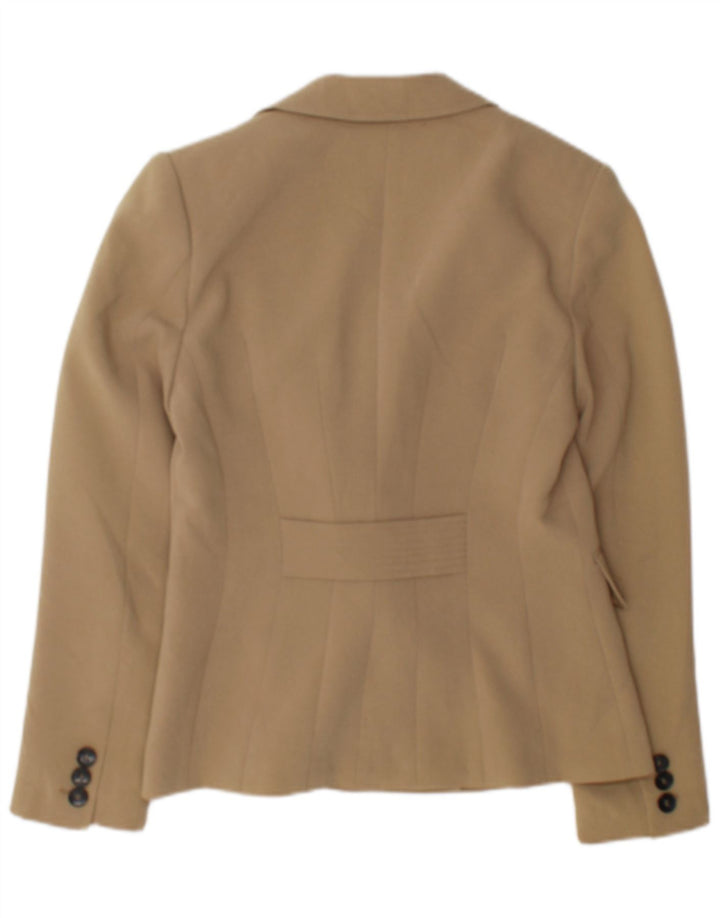 Hobbs γυναικείο σακάκι με διπλό στήθος UK 10 Small Beige Triacetate