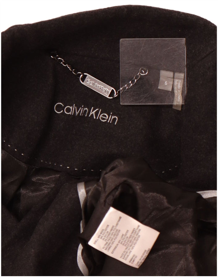Γυναικείο παλτό Calvin Klein US 6 μεσαίο μαύρο μαλλί