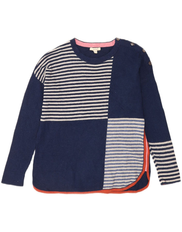 White Stuff Γυναικείο πουλόβερ με λαιμόκαυμα UK 10 Small Navy Blue