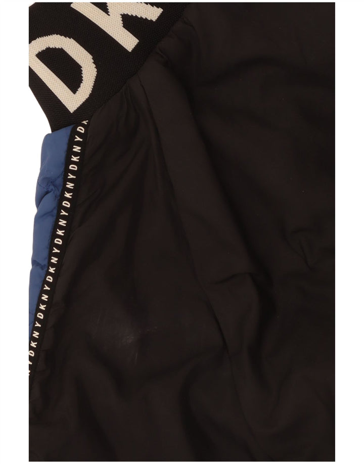 Γυναικείο γραφικό καπιτονέ μπουφάν Dkny UK 14 μεσαίου μπλε χρώματος πολυεστέρας