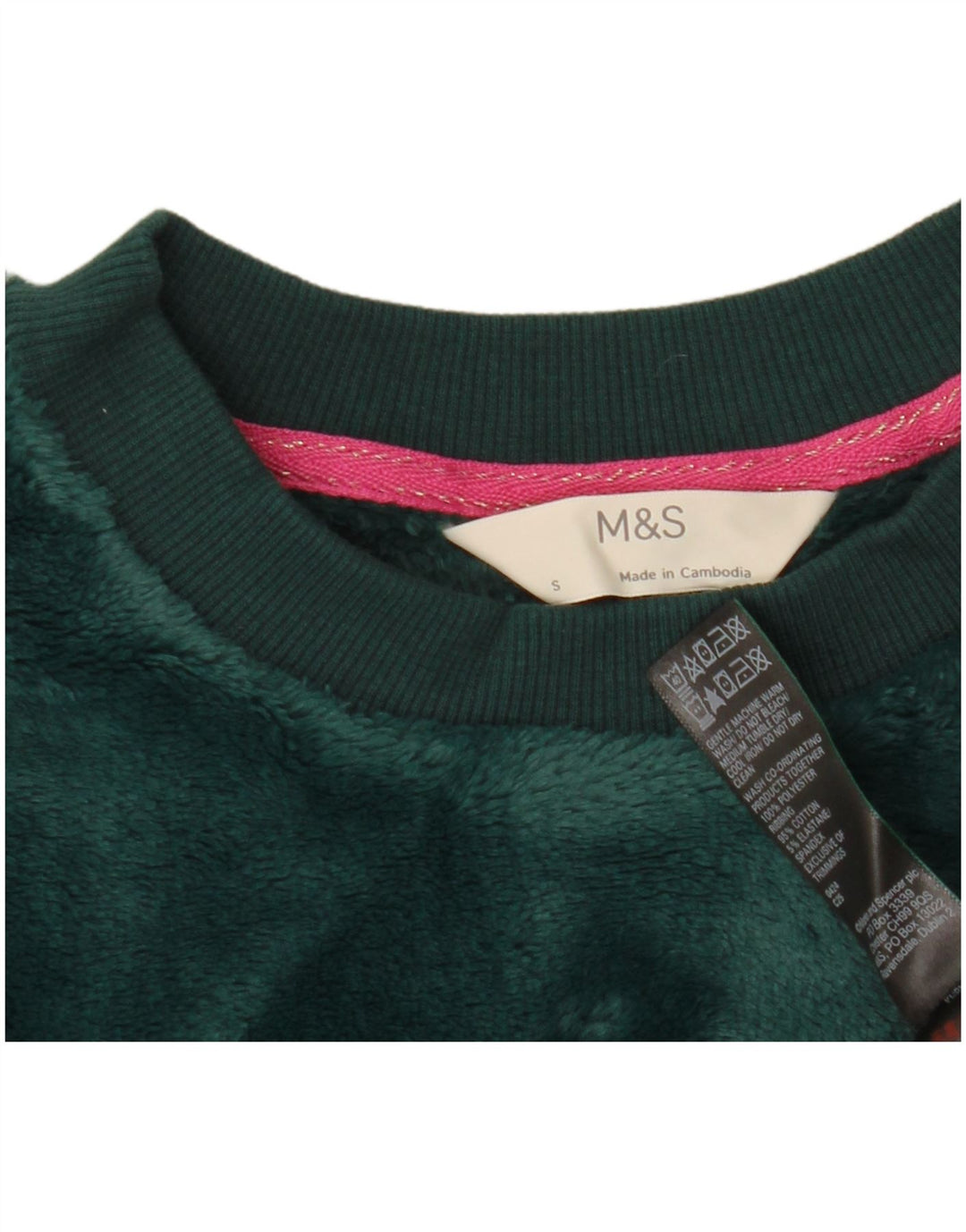 Marks & Spencer Γυναικεία φούτερ μεγάλου μεγέθους Crop Jumper UK 10 Small Green