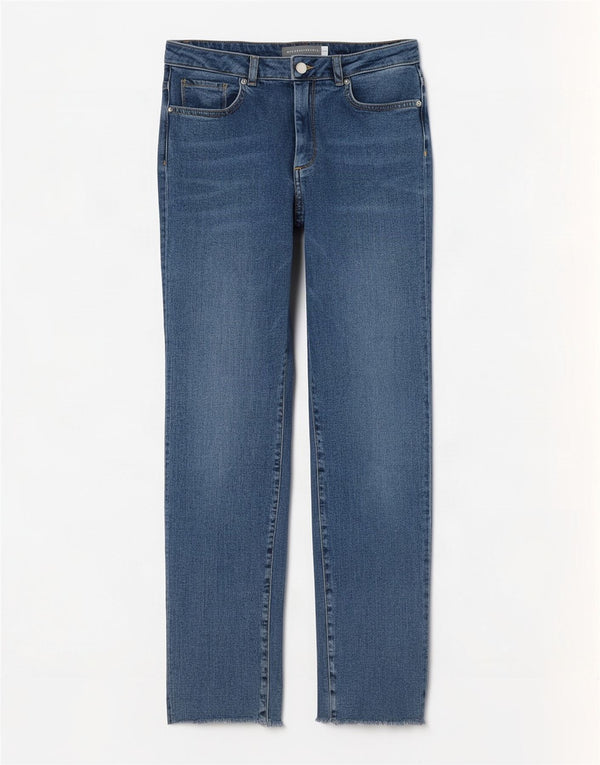 MINT VELVET Γυναικείο ίσιο τζιν UK 10 Small W27 L26 Blue Cotton