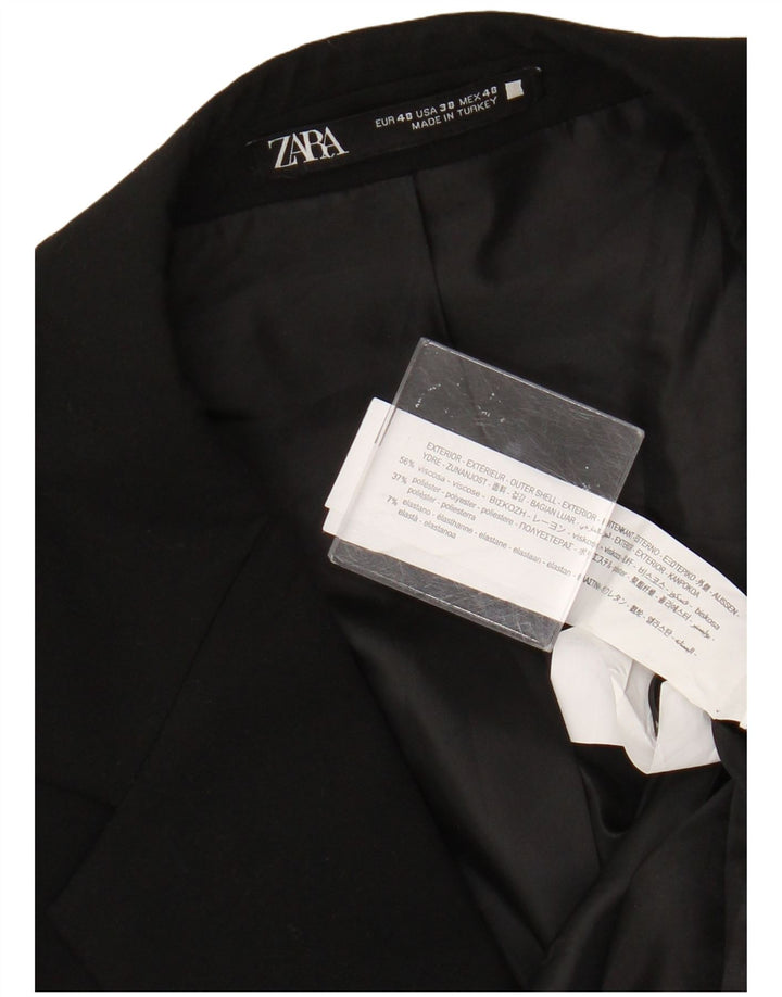 Zara Ανδρικό τζάκετ μπλέιζερ με 2 κουμπιά EU 48 μεσαία μαύρη βισκόζη