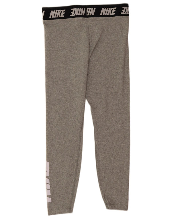 Γυναικεία γραφικά κολάν Nike UK 14 Large γκρι βαμβακερά