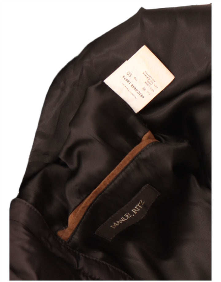 Manuel Ritz Ανδρικό στρατιωτικό πανωφόρι IT 50 Large Black flecked Wool