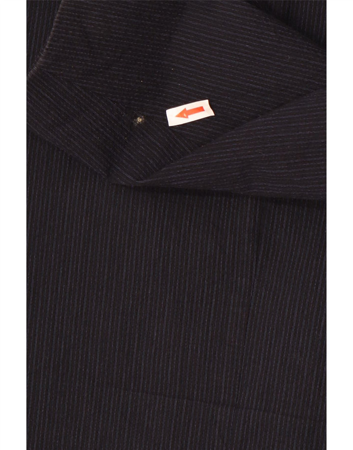 Zara Ανδρικό μπουφάν blazer 2 κουμπιών UK 40 Large Navy Blue Pinstripe