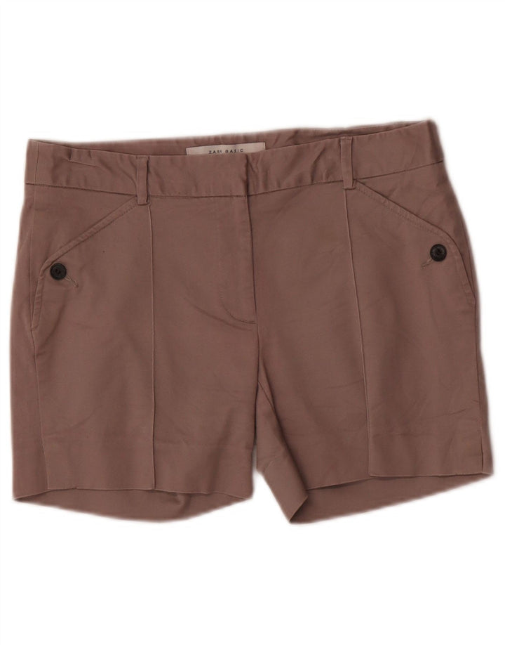 Zara Γυναικείο Casual Σορτς Μεσαίο W28 Καφέ Βαμβακερό