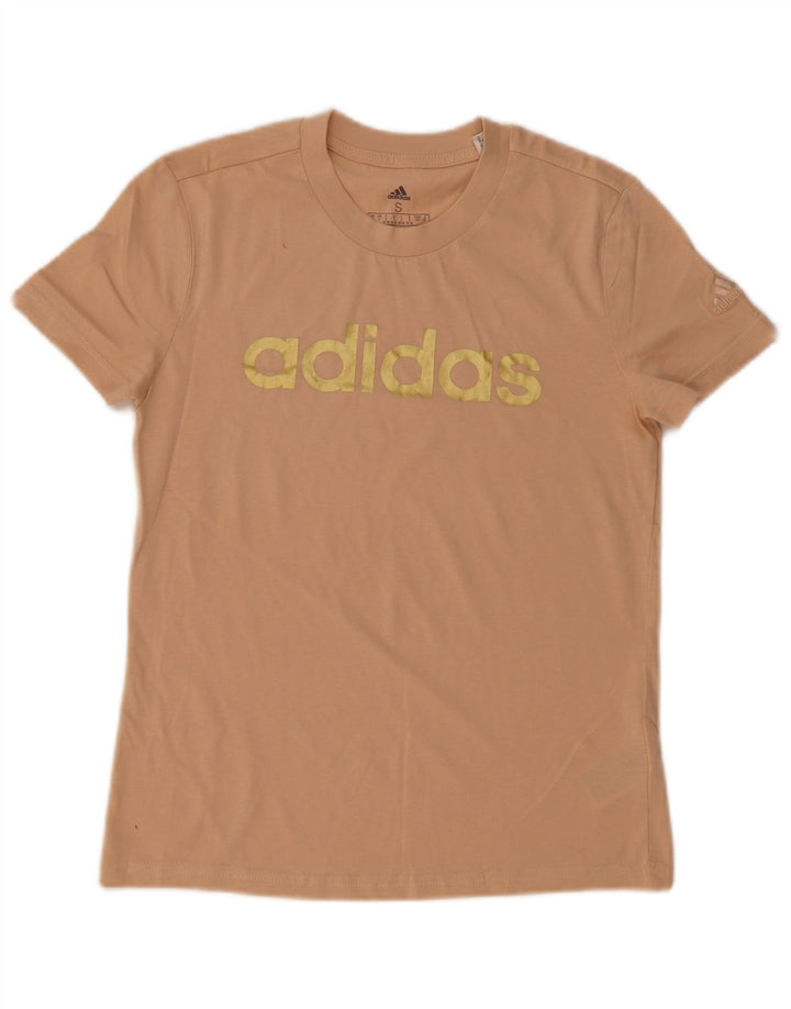 Adidas Γυναικείο T-Shirt Top UK 8/10 Small Beige