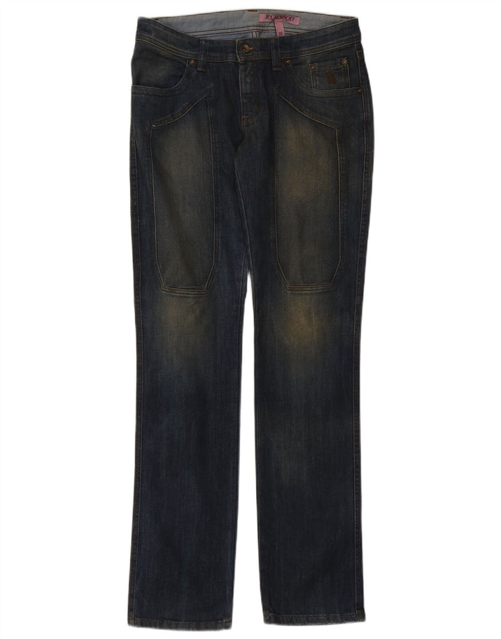 JECKERSON Womens Straight Jeans W31 L34 Blue Cotton