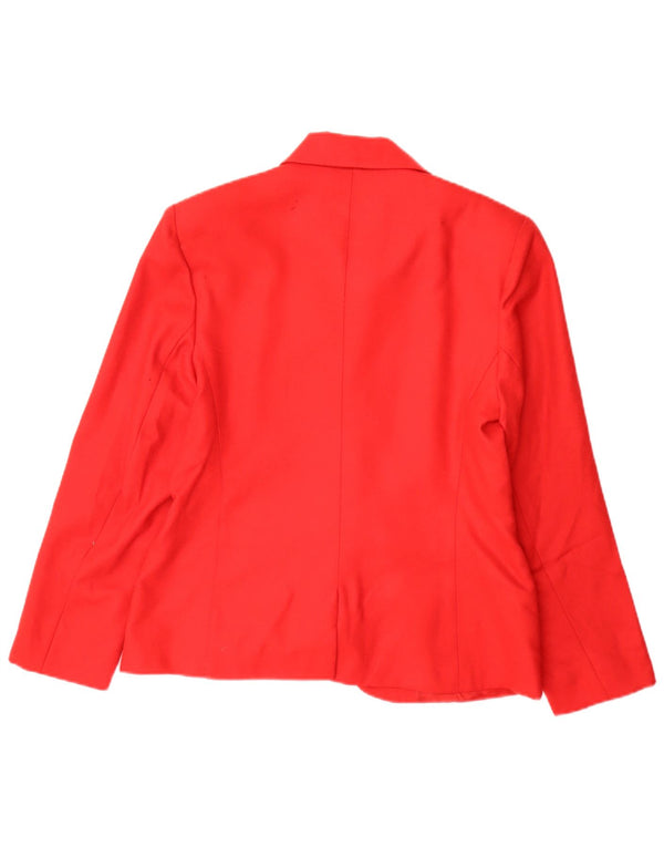 Vintage Γυναικείο Μπουφάν Blazer με 5 Κουμπιά IT 44 Μεσαίο Κόκκινο Μάλλινο Classic
