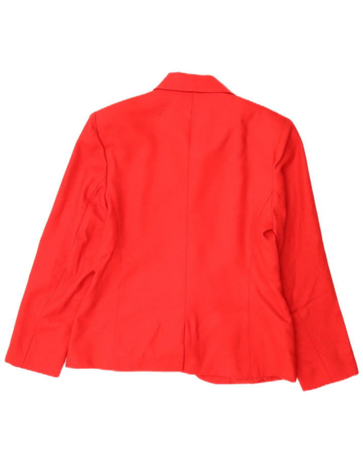 Vintage Γυναικείο Μπουφάν Blazer με 5 Κουμπιά IT 44 Μεσαίο Κόκκινο Μάλλινο Classic