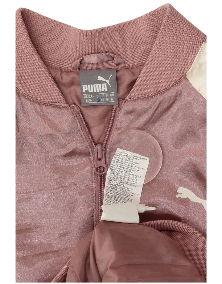 Γυναικεία αθλητική φόρμα γραφικών Puma Top Jacket UK 12 Medium Pink Polyester
