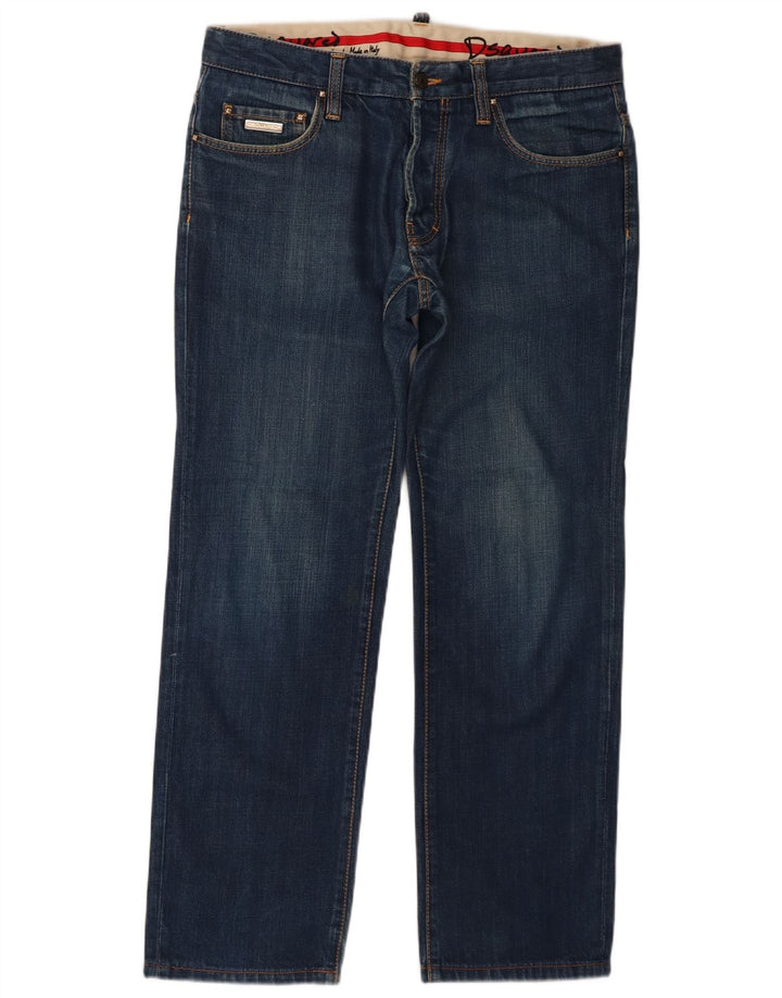 Ανδρικό τζιν Dsquared2 ίσιο IT 48 Medium W34 L29 Μπλε βαμβακερό