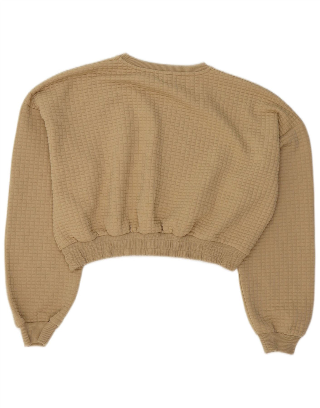 Topshop Γυναικεία φούτερ Crop Jumper UK 14 Large Beige Polyester