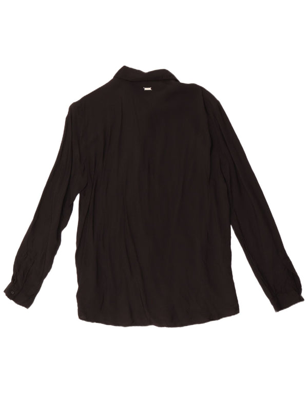 Armani Exchange Γυναικεία Μπλούζα Μπλούζα UK 14 Μεγάλη Μαύρη Βισκόζη