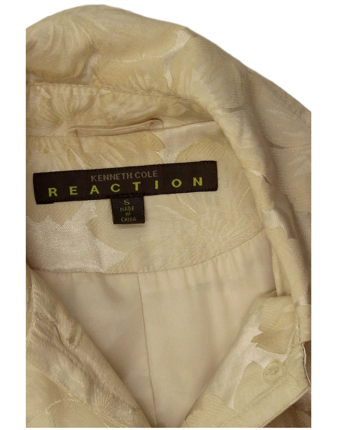 Kenneth Cole Γυναικείο Πανωφόρι UK 10 Small Beige Floral Cotton