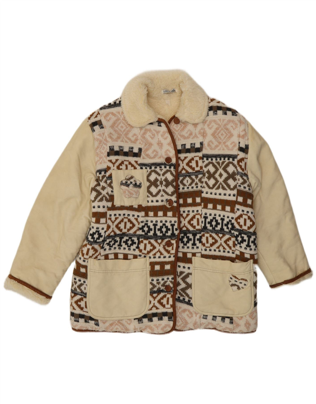 Vintage γυναικείο τζάκετ Sherpa EU 40 Medium πολύχρωμο Fair Isle