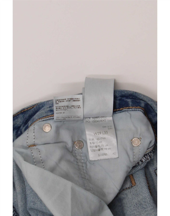 Levi's Womens Distressed Bootcut Jeans W29 L33 Blue Cotton