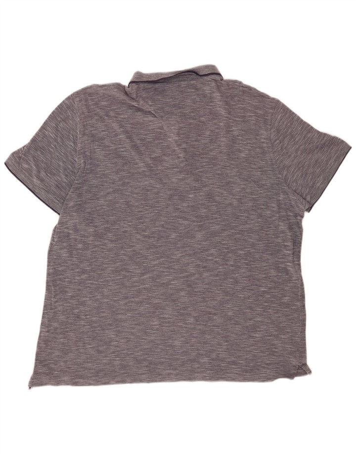 MASSIMO DUTTI Ανδρικό μπλουζάκι πόλο σε καθημερινή εφαρμογή 2XL Navy Blue Flecked