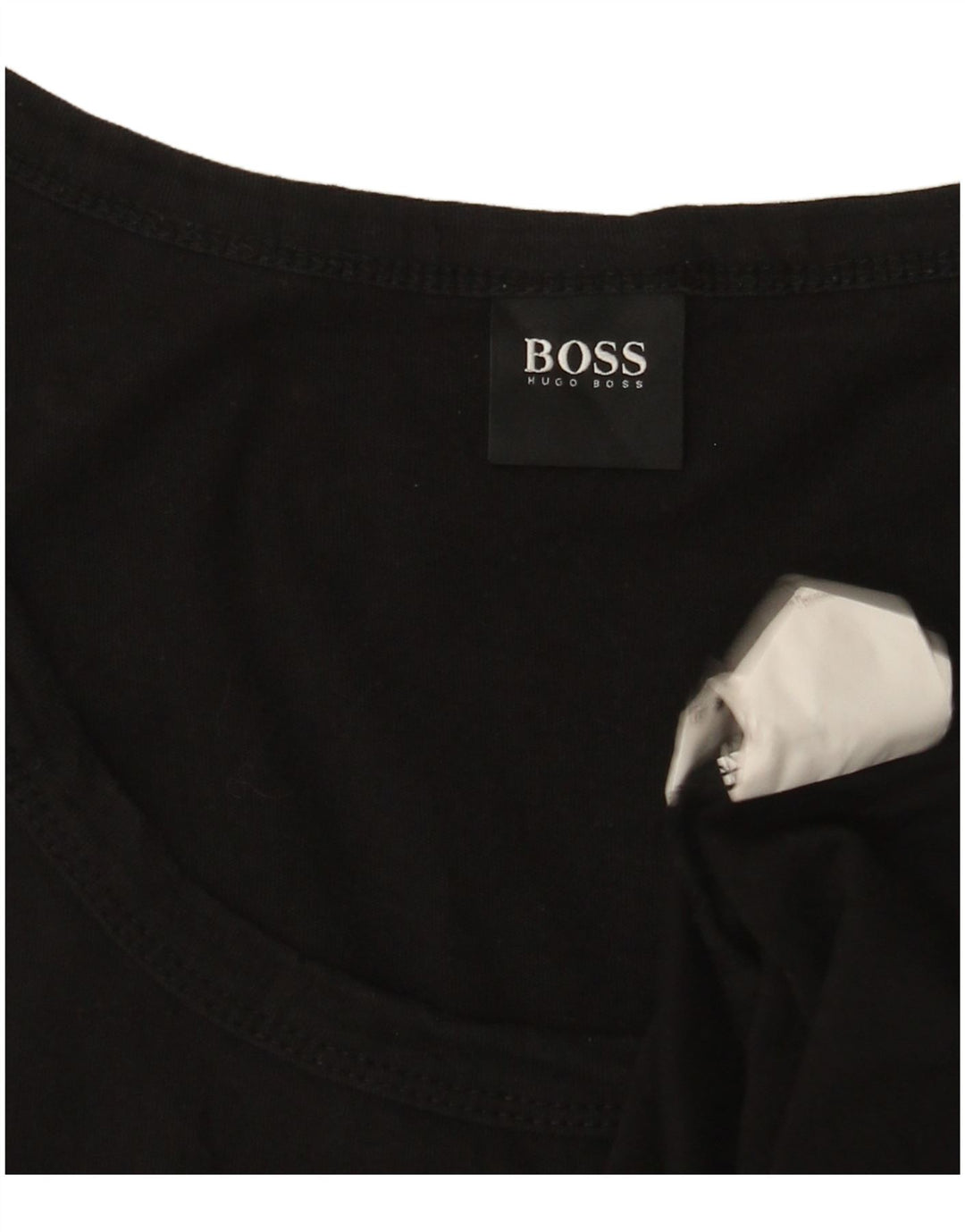 Ανδρικό γραφικό γιλέκο Hugo Boss, μεγάλο μαύρο βαμβακερό