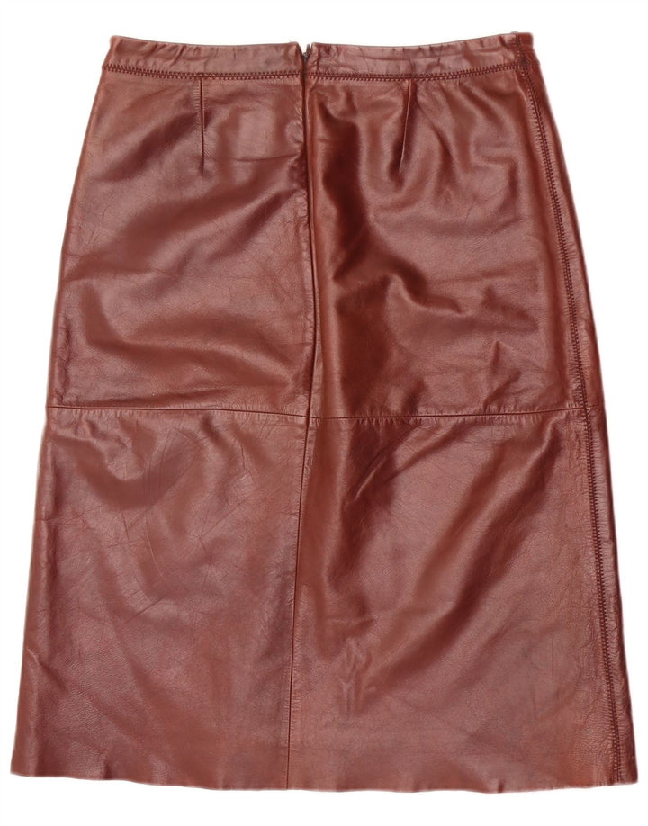 Gap Γυναικεία Δερμάτινη Φούστα US 10 Large W30 Καφέ Δερμάτινη