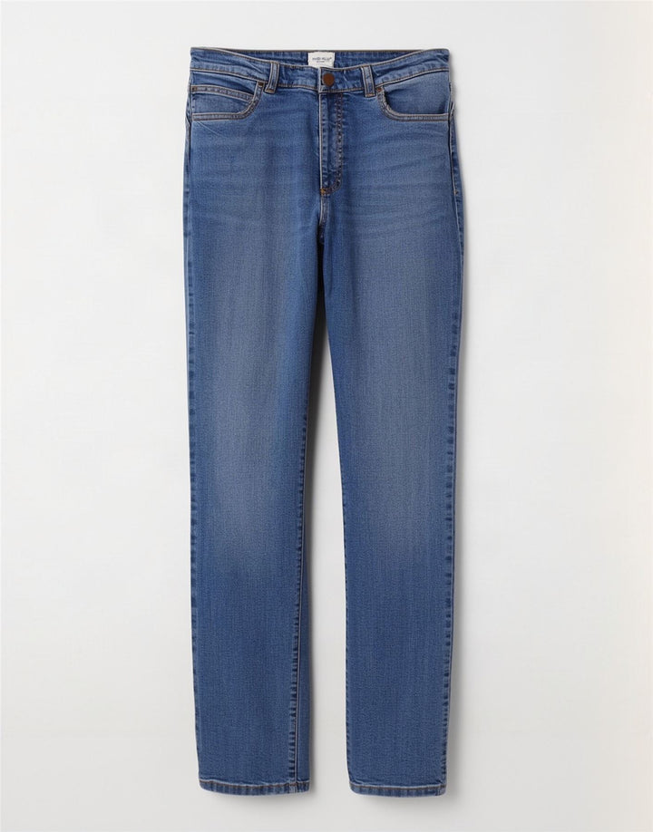 White Stuff Γυναικείο Straight Jeans UK 12 Medium W30 L30 Blue Cotton