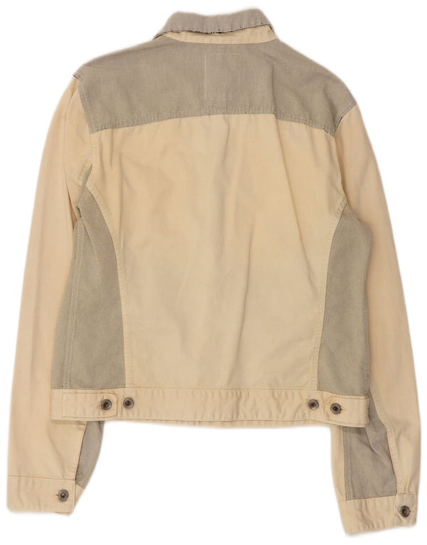 GAS Γυναικείο Τζιν Μπουφάν UK 18 XL Off White Colourblock