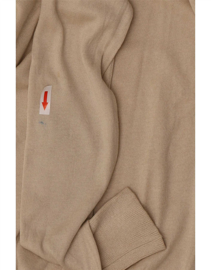 Massimo Dutti Γυναικείο πουλόβερ με ρολό λαιμόκοψη UK 10 Small Beige Silk