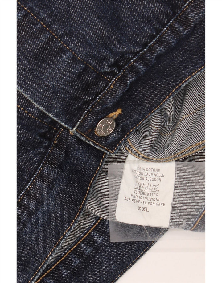 RIFLE Ανδρικό Τζιν Μπουφάν UK 44 2XL Μπλε Βαμβακερό