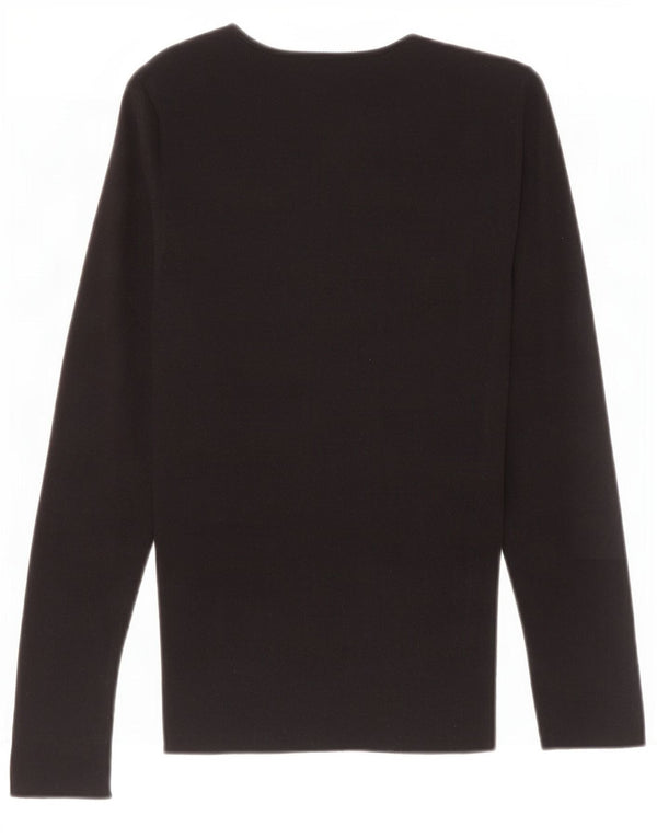 Γυναικείο πουλόβερ Dkny Boat Neck Jumper UK 12 μεσαίο μαύρο βαμβακερό