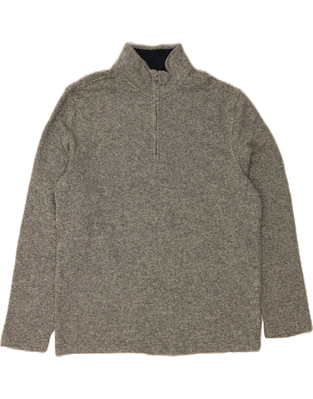 IZOD Mens Zip Neck Sweatshirt Jumper Medium Grey Polyester Vintage Izod and Second-Hand Izod from Messina Hembry 