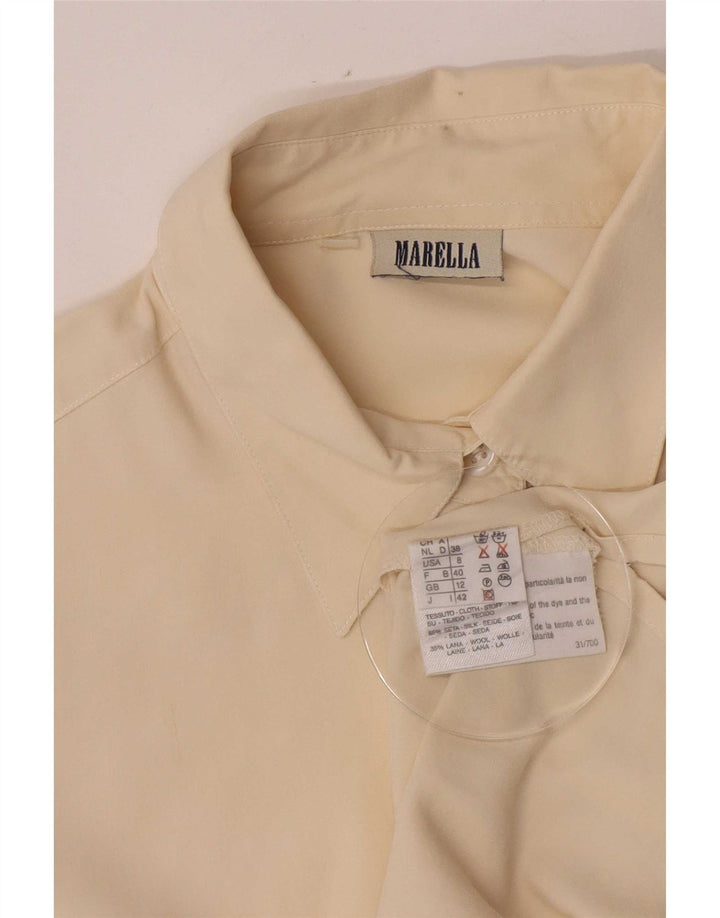 Γυναικείο πουκάμισο Marella UK 12 μεσαίο μπεζ μετάξι