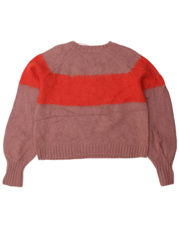 Γυναικείο πουλόβερ ALL SAINTS Crew Neck Jumper UK 14 Medium Pink Colourblock