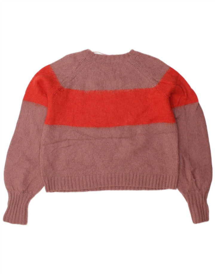 Γυναικείο πουλόβερ ALL SAINTS Crew Neck Jumper UK 14 Medium Pink Colourblock