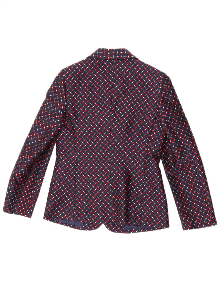 Giole Γυναικείο μπουφάν blazer UK 8 Small Navy Blue Geometric