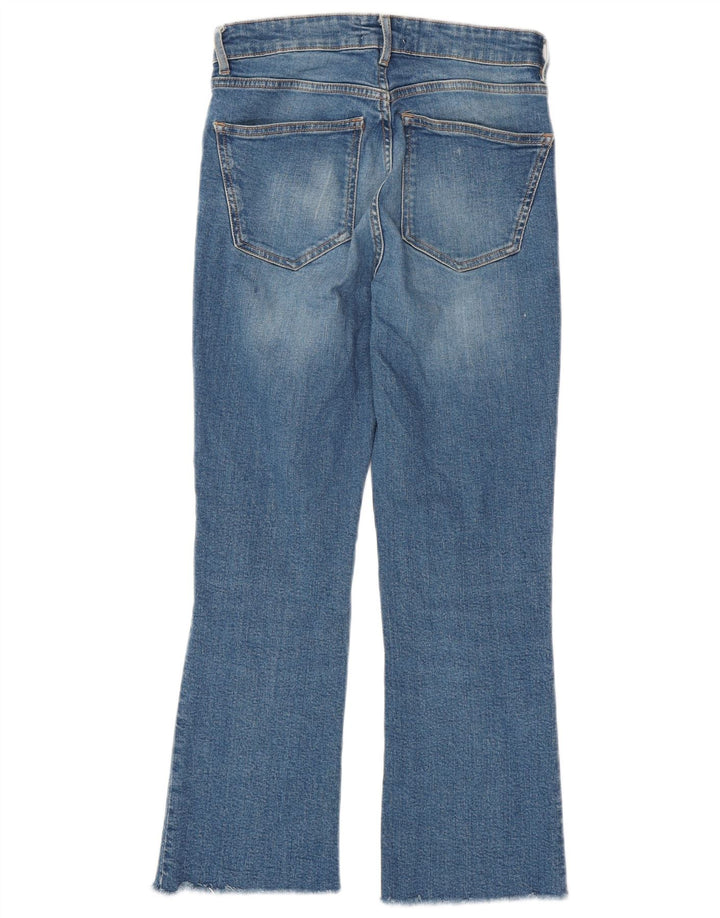 Zara Womens Crop Bootcut Jeans EU 38 Small W28 L26 Blue