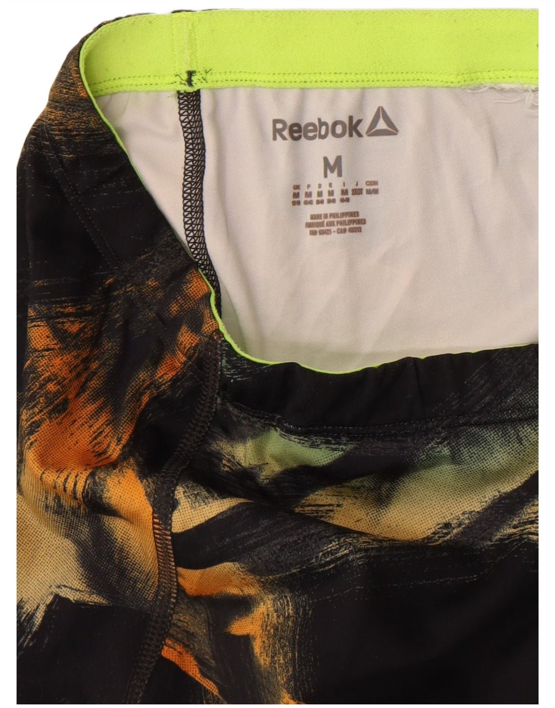 Reebok Γυναικεία κολάν Abstract Pattern UK 12/14 Medium Black