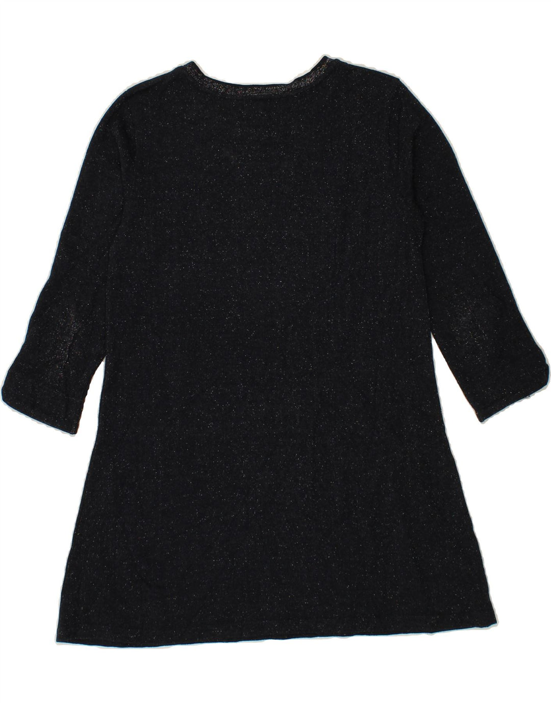 WHITE STUFF Womens 3/4 Sleeve Basic Dress UK 12 Medium Black Flecked Vintage White Stuff and Second-Hand White Stuff from Messina Hembry 