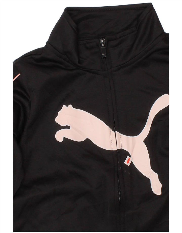 Puma Girls Graphic αθλητική φόρμα Top Jacket 5-6 Years Μαύρο