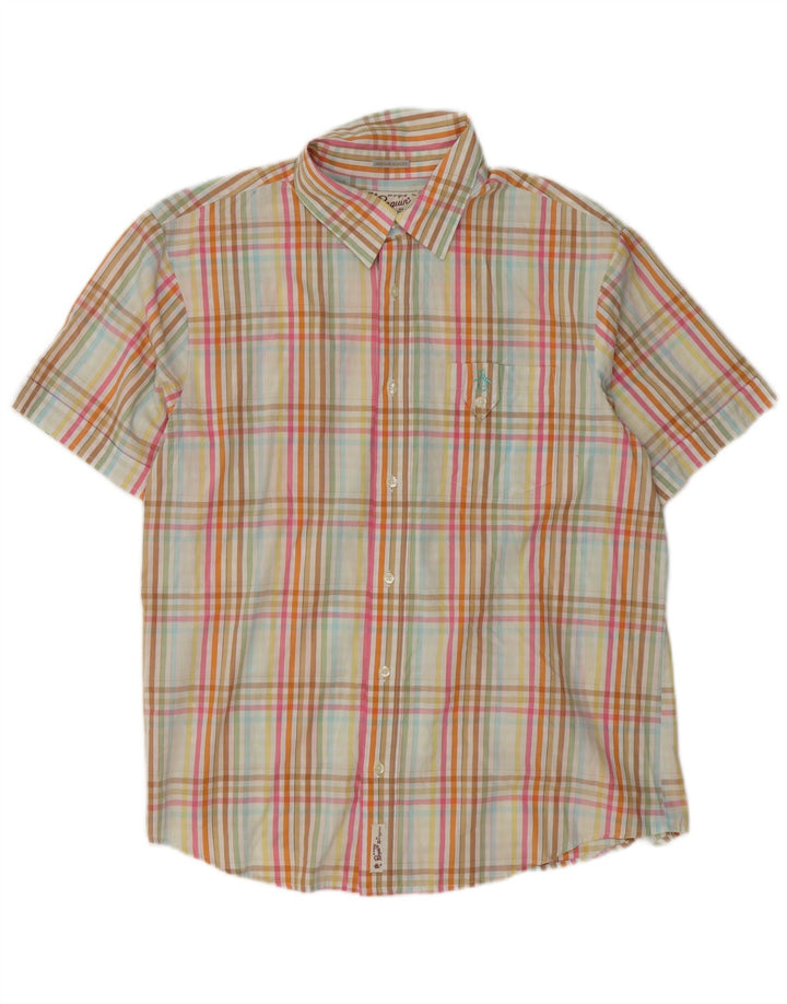 Ανδρικό Penguin Heritage Κοντό μανίκι Slim Fit Πουκάμισο XL Πολύχρωμο Check