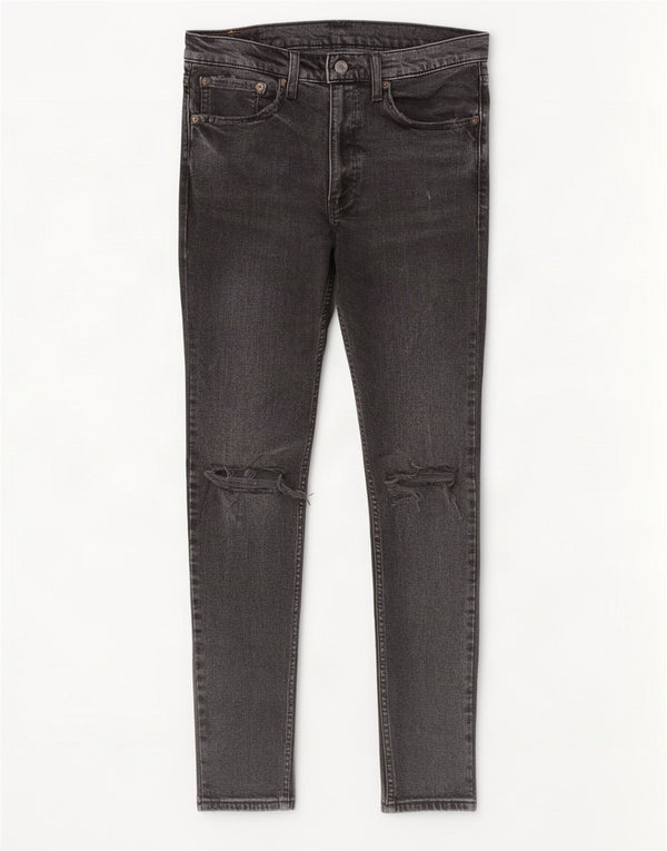 Levi's Mens 519 Distressed Hi-Ball Skinny Jeans W34 L28 Γκρι βαμβακερό