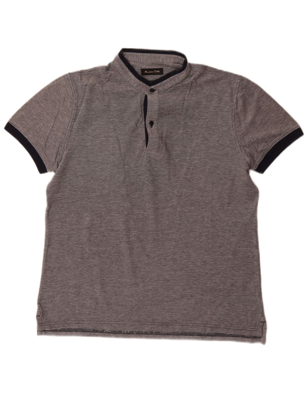Ανδρικό μπλουζάκι πόλο Massimo Dutti με μεσαίο γκρι φλιτζάνι
