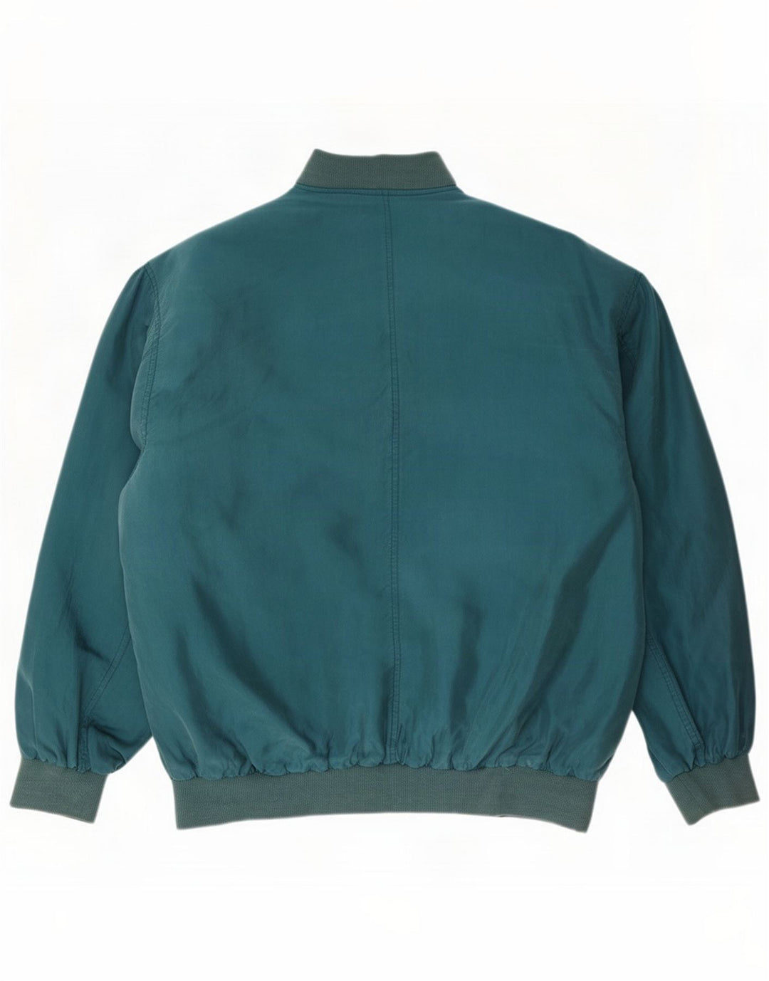 Rene Ανδρικό Bomber Jacket UK 44 2XL Blue Silk