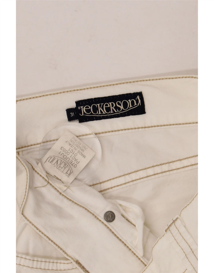 JECKERSON Γυναικείο Slim Jeans W31 L34 Λευκό βαμβακερό