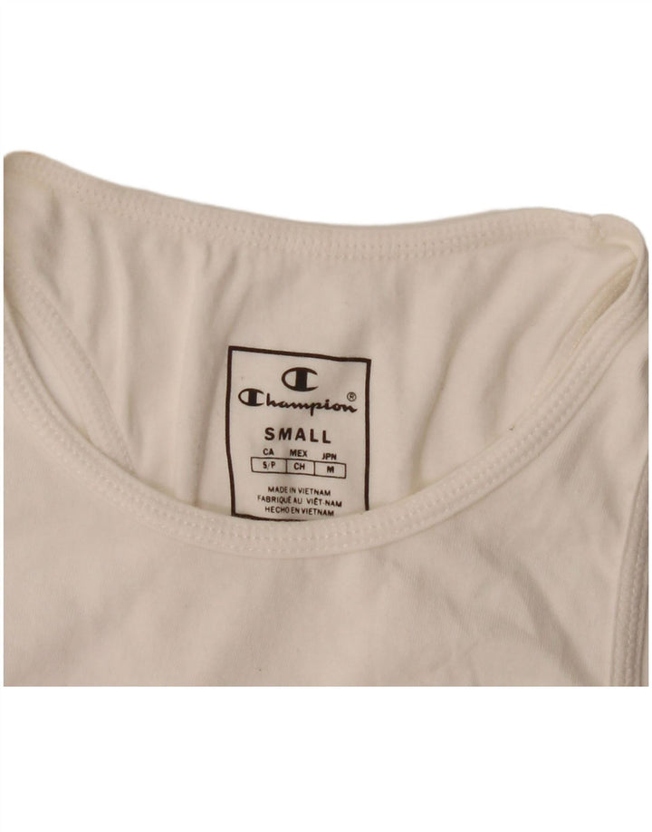 Champion Womens Graphic Vest Top UK 8 Small White