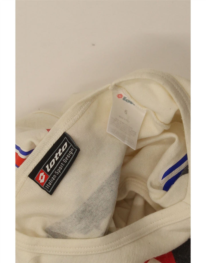 Ανδρικό γραφικό γιλέκο Lotto Small Off White Βαμβακερό