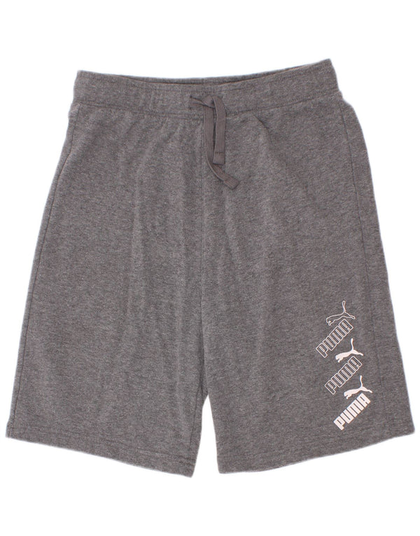 Puma Boys Graphic Sport σορτς 14-15 ετών μεγάλο γκρι βαμβακερό