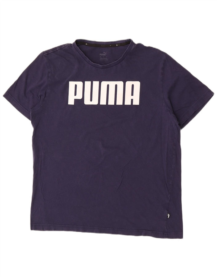 Ανδρικό γραφικό T-Shirt Puma Top Large Navy Blue