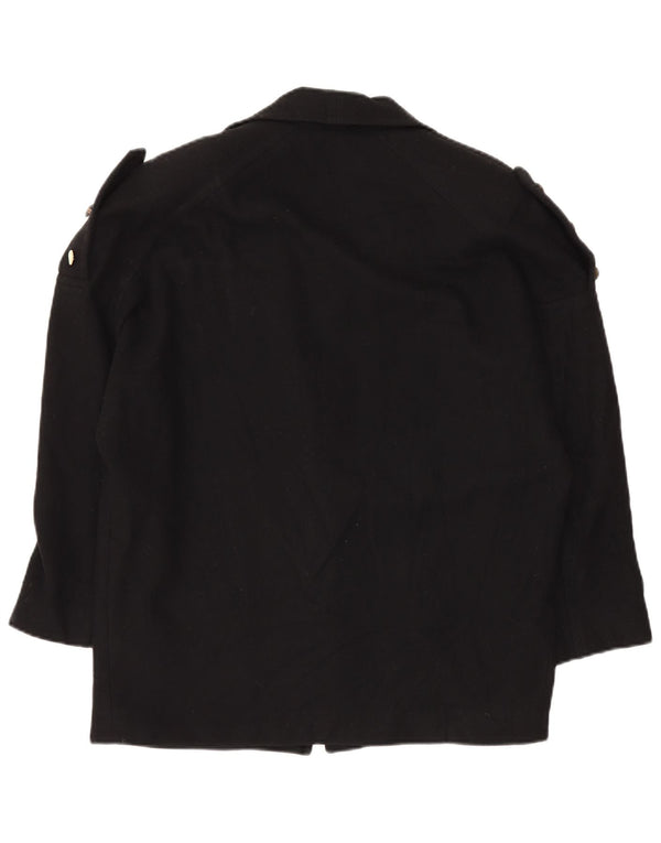 Luisa Spagnoli Γυναικείο υπερμεγέθη Military Blazer Jacket UK 10 Small Black